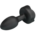 PRETTY LOVE - PLUG ANAL OLMAN AVEC LUMIÃRE LED NOIR 8,8 CM